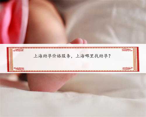 上海助孕价格服务，上海哪里找助孕？