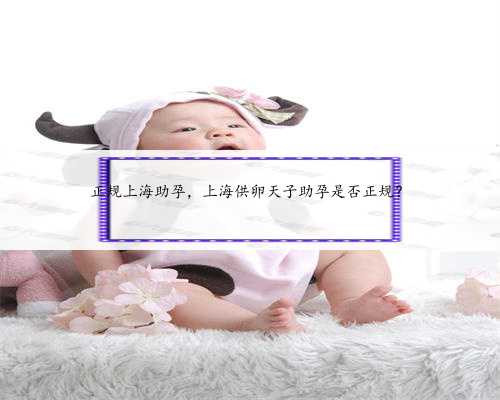 正规上海助孕，上海供卵天子助孕是否正规？