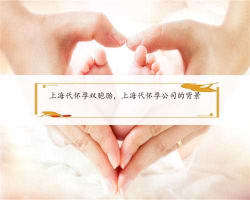 上海代怀孕双胞胎，上海代怀孕公司的背景